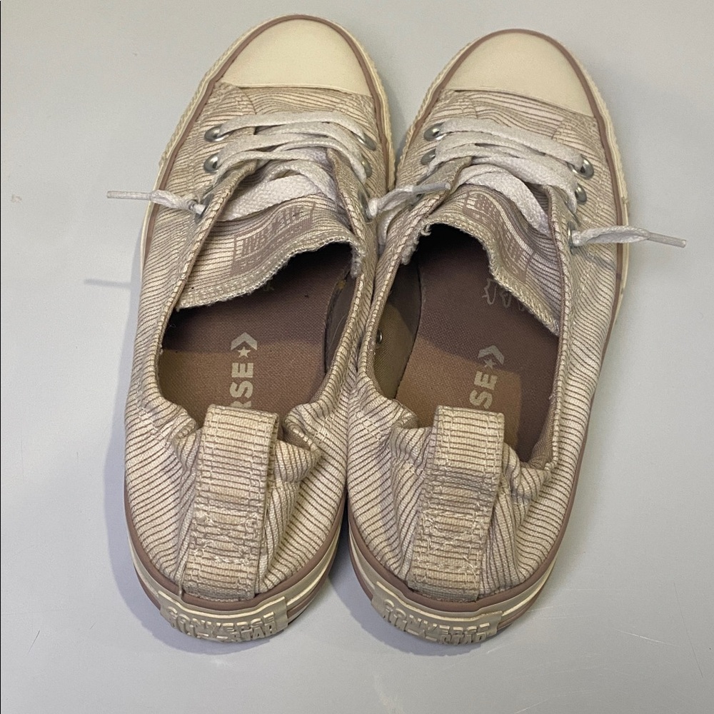 Converse Shoreline Slip-on Sneakers Women's 7 Ivory Tan Chuck Taylor All Star - Picture 4 of 11